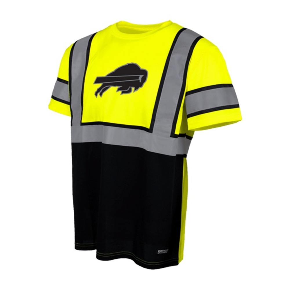 NFL Buffalo Bills Neon Yellow and Black Short Sleeve HI VIS T-Shirt